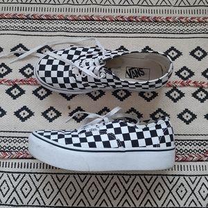 Vans Authentic Checkered Platforms